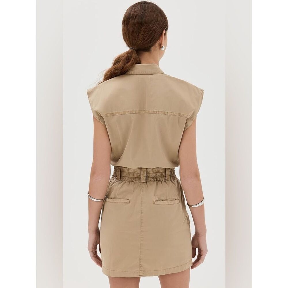 PISTOLA Women's Rosie Khaki Sleeveless Mini Dress Size Medium - Picture 6 of 12